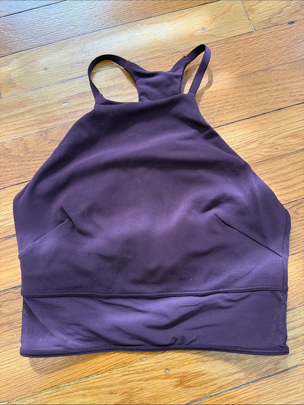 lululemon athletica High-Neck Sports Bralette — Deep Plum